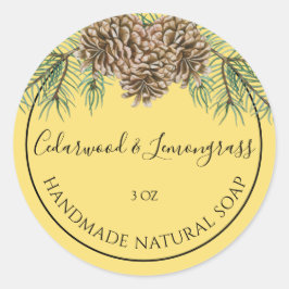 Adesivo Redondo Rastreador de pinheiro-de-limão-lenha-de-limão