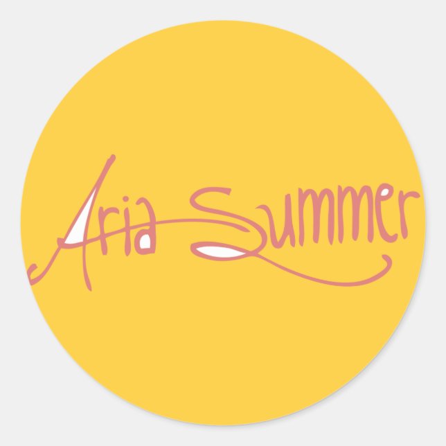Adesivo Redondo Rastreamento do logotipo Aria Summer (Frente)
