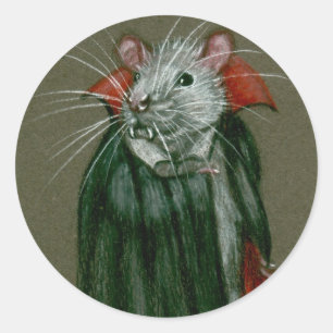 Adesivo Redondo Rat Count Dracula Stickers