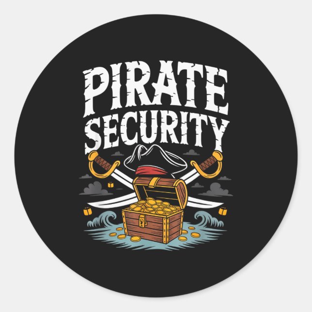 Adesivo Redondo Rate Security Funny Halloween Costume Dad Mom Grou (Frente)