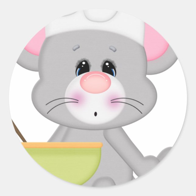 Adesivo Redondo Rato Baking (Frente)