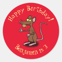 Rato castanho-bonito deita um desenho animado