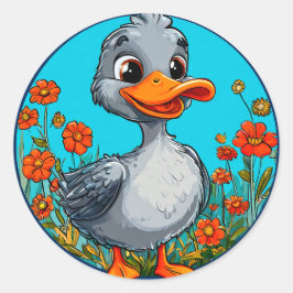 Adesivo Redondo Rato de desenho animado