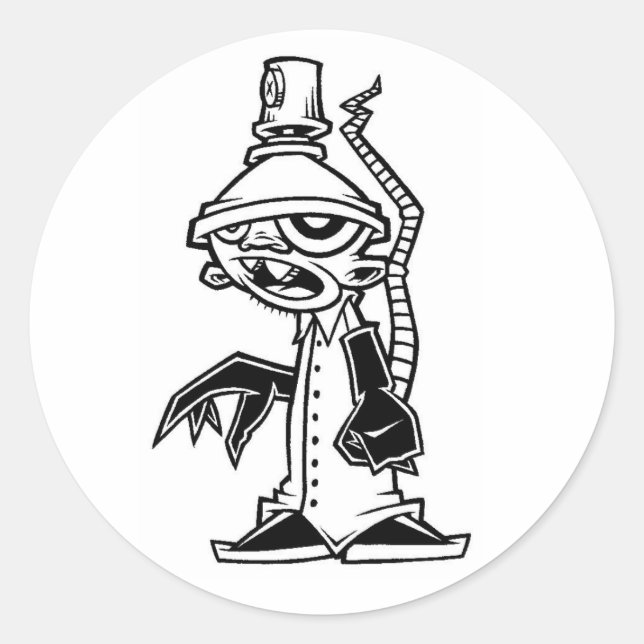 Adesivo Redondo rato de laboratório (Frente)