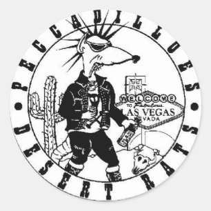 Adesivo Redondo Rato do deserto de Peccadilloes