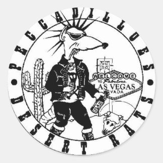 Adesivo Redondo Rato do deserto de Peccadilloes