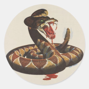 Adesivo Redondo Rattlesnake Sticker