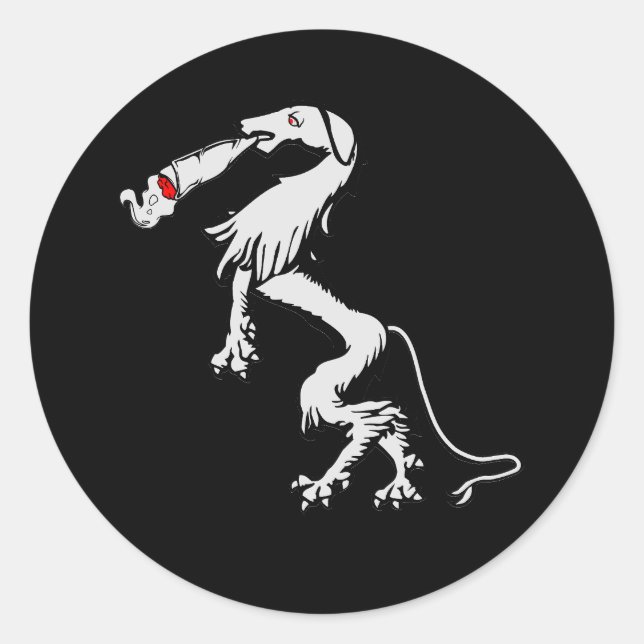 Adesivo Redondo Rauchender Panther Steiermark Österreich Wappen (Frente)