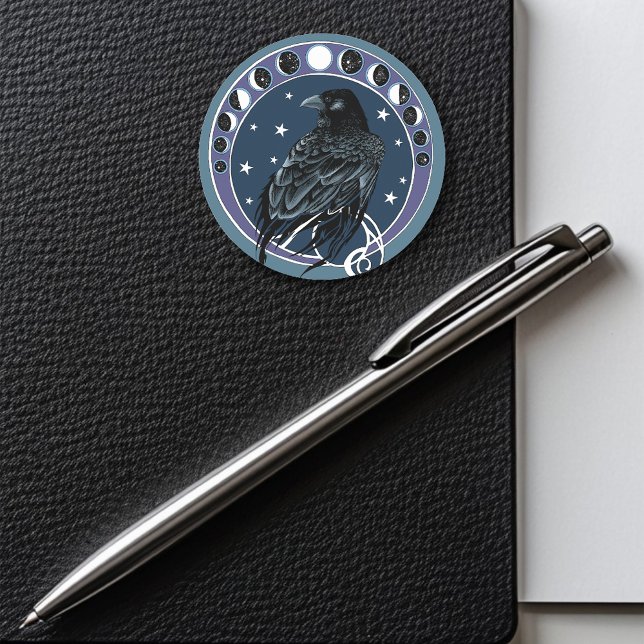 Adesivo Redondo Raven Moon (Criador carregado)