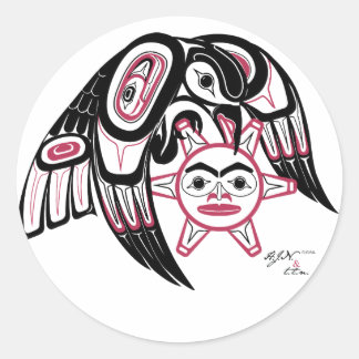 Adesivo Redondo Raven Roubando o Sol