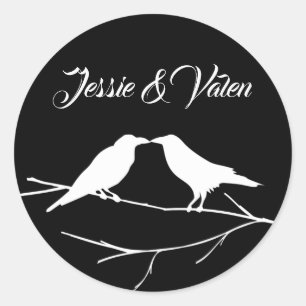 Adesivo Redondo Ravens Gothic Wedding
