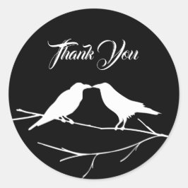 Adesivo Redondo Ravens Gothic Wedding