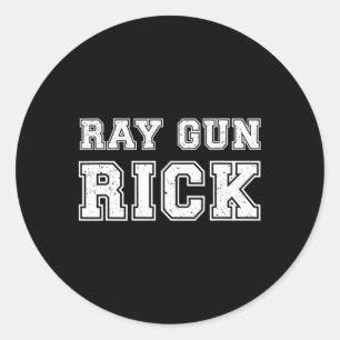 Adesivo Redondo Ray Gun Rick Meme Engraçado Para Jogadores