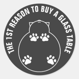 Adesivo Redondo Razão Da rua Para Comprar De Uma Mesa De Vidro