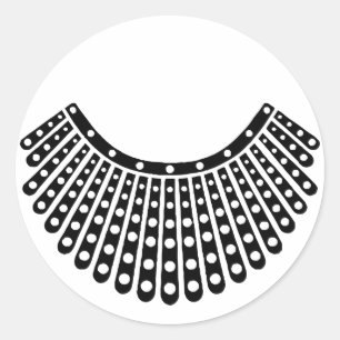 Adesivo Redondo RBG Ruth Bader Ginsburg - Colarinho dissidente