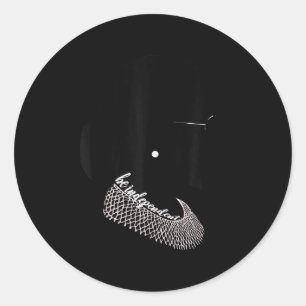 Adesivo Redondo Rbg Ruth Bader Ginsburg - Seja Feminista Independe