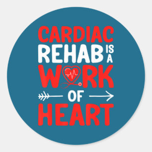Adesivo Redondo Reabilitação Cardíaca Trabalha Coração Cardiologia