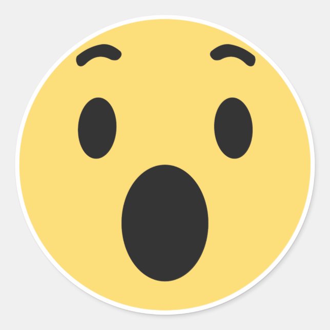 Adesivo Redondo Reação Uau (Frente)