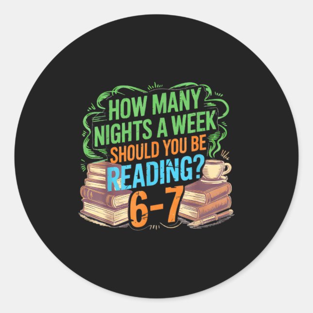 Adesivo Redondo Reading 67 Meme Englieacher Funny 67 Librarian  (Frente)