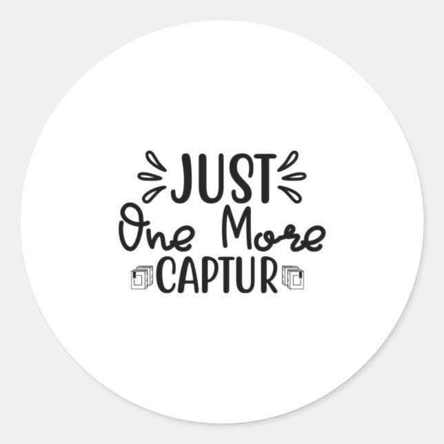 Adesivo Redondo Reading Art Just One More Captur (Frente)