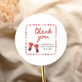 Adesivo Redondo Ready to Pop Baby Shower