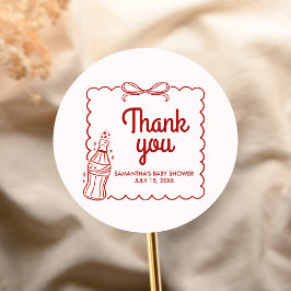 Adesivo Redondo Ready to Pop Soda Baby Shower