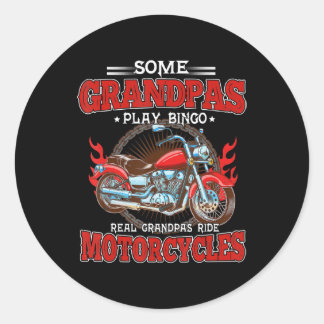 Adesivo Redondo Real Grandpas Ride Motorcicletas Lover