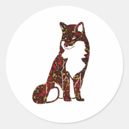 Adesivo Redondo Real Ruby Red e Dourada Textura de mármore em rapo