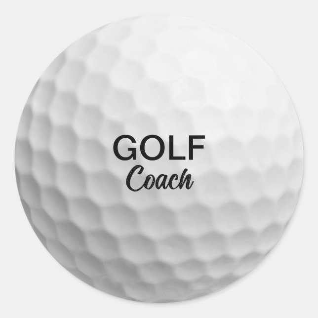 Adesivo Redondo Realistic Ball | Golf Coach (Frente)