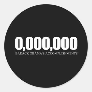 Adesivo Redondo Realizações de Obama