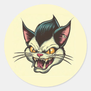 ADESIVO REDONDO REBEL CAT