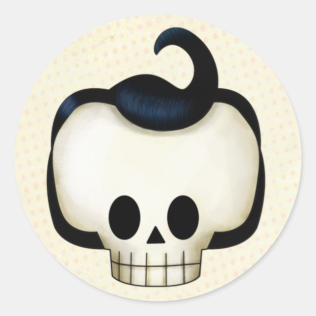 Adesivo Redondo Rebel Skull (Frente)