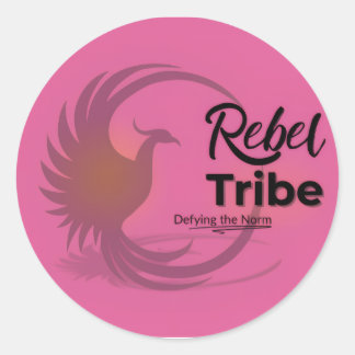 Adesivo Redondo Rebel Tribe Phoenix Logo Sticker
