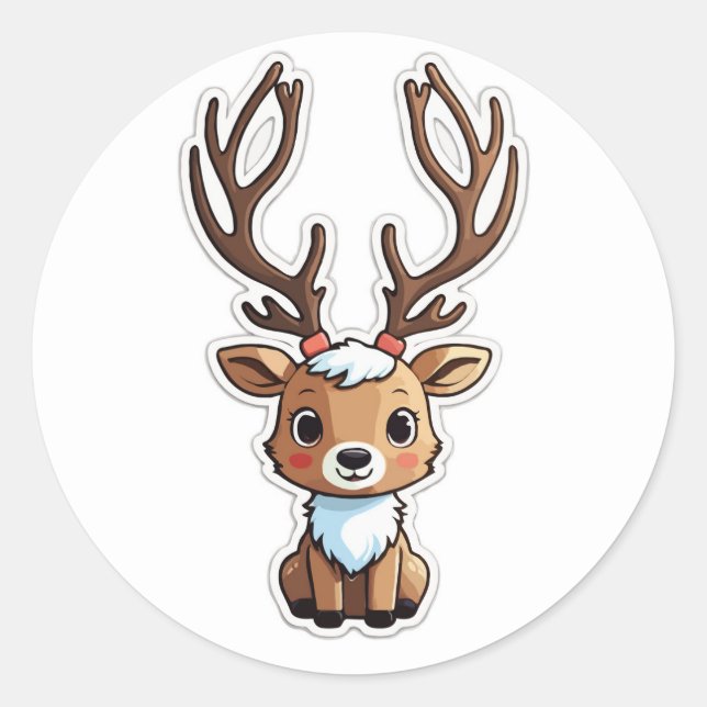 Adesivo Redondo Rebelde Adorável Sticker - Um Amigo Festivo (Frente)