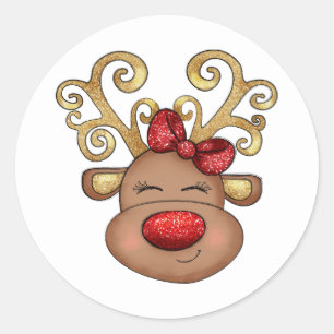 Adesivo Redondo Rebelde de Natal encara feriado festivo bonito