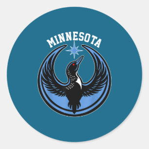 Adesivo Redondo Rebelde Loon Minnesota Novo Mn