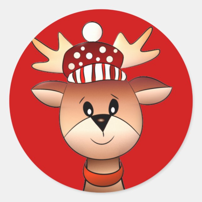 Adesivo Redondo Rebelde Natal Stickers (Frente)