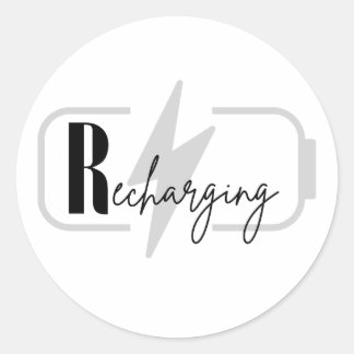 Adesivo Redondo Recarregando