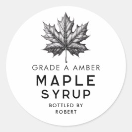 Adesivo Redondo Receita caseira de xarope de ácer