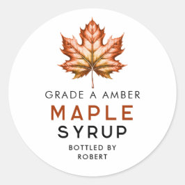 Adesivo Redondo Receita caseira de xarope de ácer