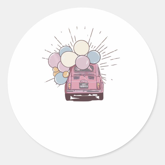 Adesivo Redondo Recem casados (Frente)