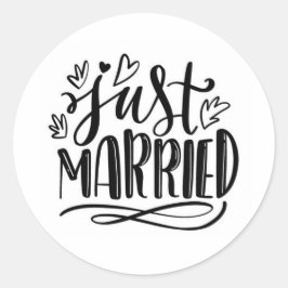 Adesivo Redondo Recem casados Classic Round Sticker