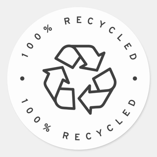 Adesivo Redondo reciclado de 100% (Frente)