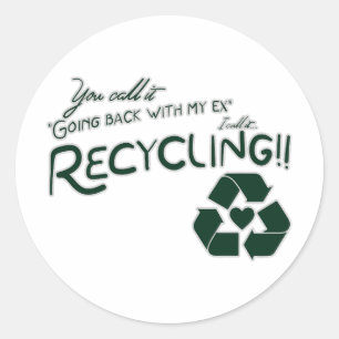 Adesivo Redondo Reciclagem meu Ex