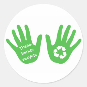 Adesivo Redondo Reciclar