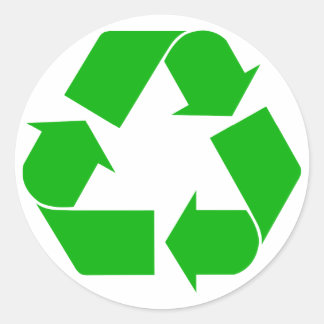 Adesivo Redondo Reciclar