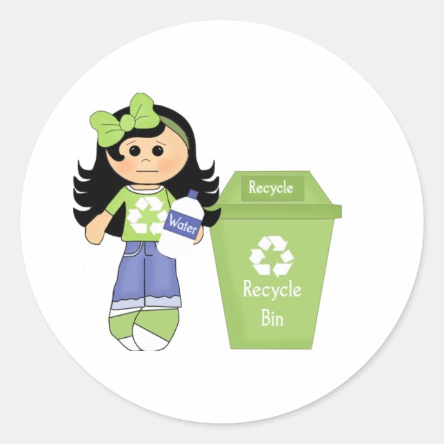 Adesivo Redondo Reciclar (Frente)