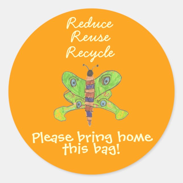 Adesivo Redondo Reciclar Karate Kat (Frente)