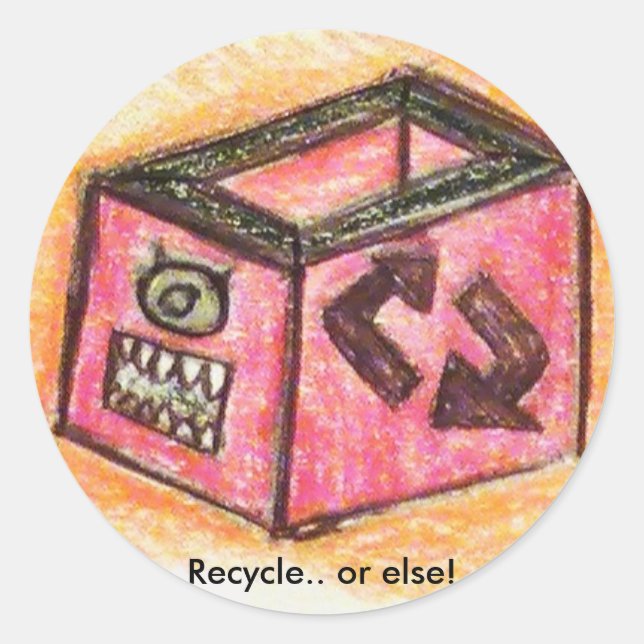 Adesivo Redondo Reciclar... ou mais! (Frente)