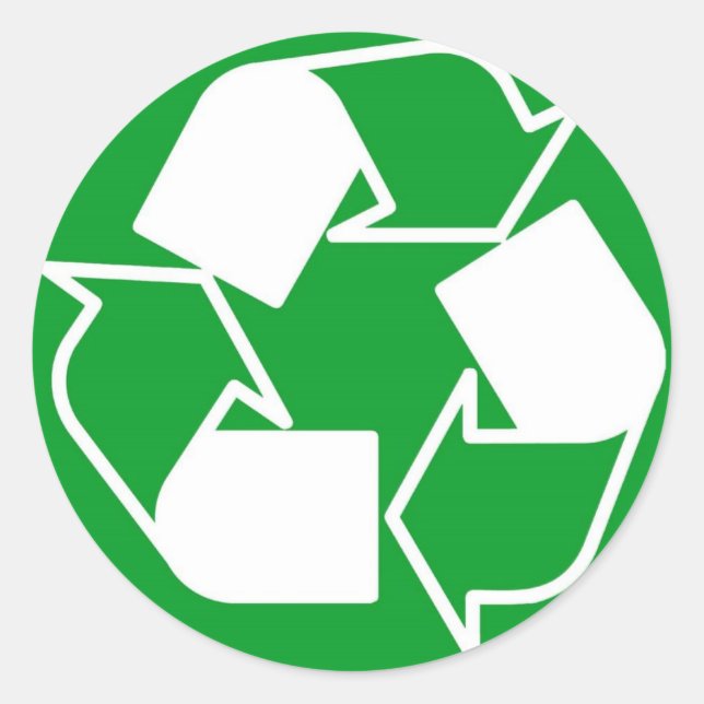 Adesivo Redondo reciclar por favor (Frente)